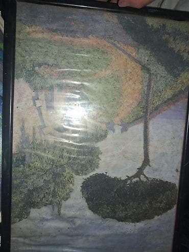 gobleni slike: Ručni goblen sa motivom cveća u pozlaćenom, dekorativnom ramu. - — 7