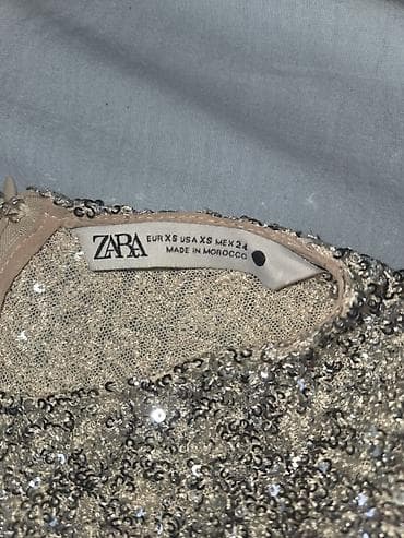 bele svecane haljine: Zara mini haljina sa šljokicama - Brend: ZARA - Veličina: XS (EUR XS — 3