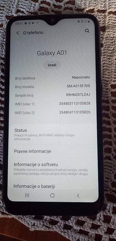 samsung dostava: Samsung Galaxy A01, 2/16 GB Perfektno stanje, ima svoju kutiju — 3