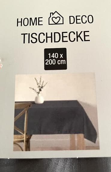 ovalni klub stolovi: HOME DECO „Tischdecke” – siva stolnjaka - Dimenzije: 140 x 200 cm — 2