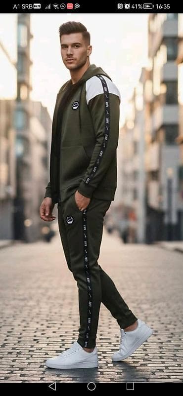 hugo trenerke: Muški komplet trenerke – dukserica na rajsferšlus i donji deo - Boja — 3