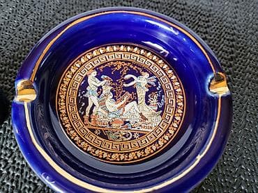 konjic na stapu: Grcki set,pepeljara,drzac za upaljac 1950g+. Set grcki,24k — 6