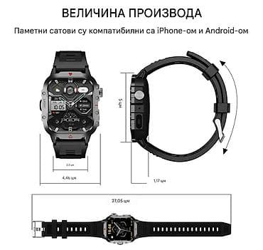 rolex cene: Nov pametni sat sa dva crna kaiša silikonskim i metalnim. Sat ima — 4