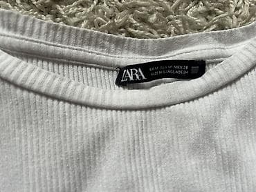 bele pantalone zara: Zara crop majice M — 3