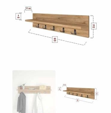 punjenje za lazy bag: 06. čiviluk Dimenzije: 18x80x11cm Materijal: iverica 1 klase PVC — 3