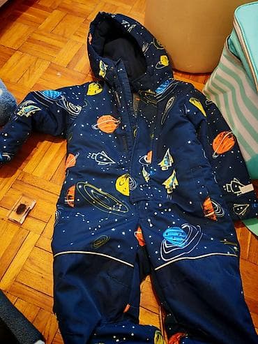 Haljine: Dečiji zimski ski/kombinezon sa kapuljačom – svemirski print - — 1