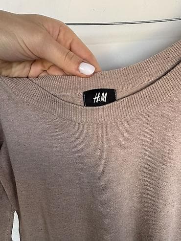 clockhouse c: H&M pletena haljina/tunika u boji taupe (svetlo braon). - Model — 3