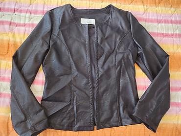 letnja obuca: Ženska kožna jakna – klasičan kroj bez kragne - Materijal: kvalitetna — 1