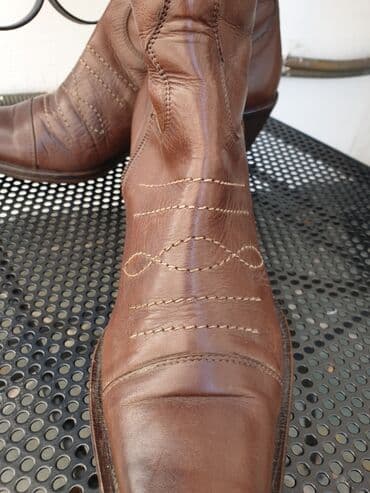 bež čizme od brušene kože: High boots, 40 — 7