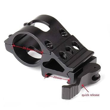 Brzoskidajuci takticki nosač fi25,4mm za lampu, laser itd. Za šinu at lalafo.rs Brzoskidajuci takticki nosač fi25,4mm za lampu, laser itd. Za šinu