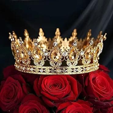 šnala za novac: Luksuzna kruna/tiara sa bogatim baroknim dizajnom - Materijal: legura — 8