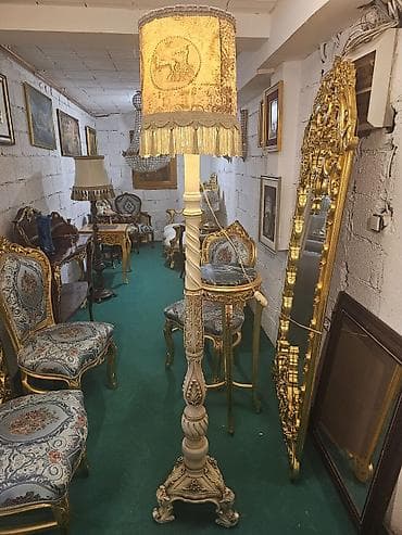 stope za grede uradi sam: Podna lampa u klasičnom/rokoko stilu - Materijal: masivno drvo sa — 2