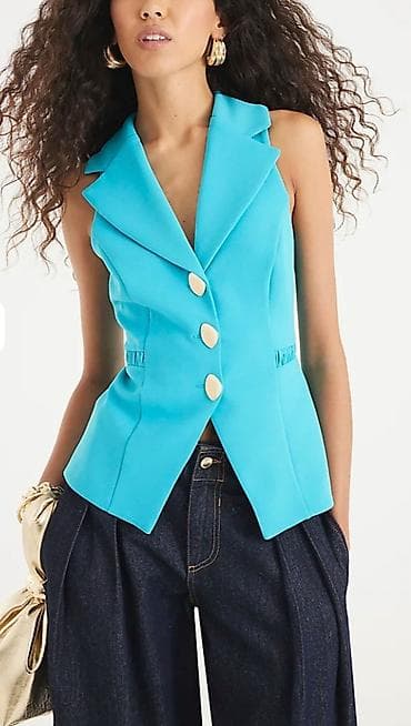 siluet naocare: Ženski prsluk bez rukava u tirkiznoj boji River island Velicina — 1