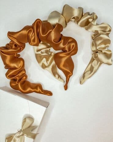 Rajf za kosu. Saten. Bakarna,bez,zlatna,sampanjac,crna,bela,crna sa