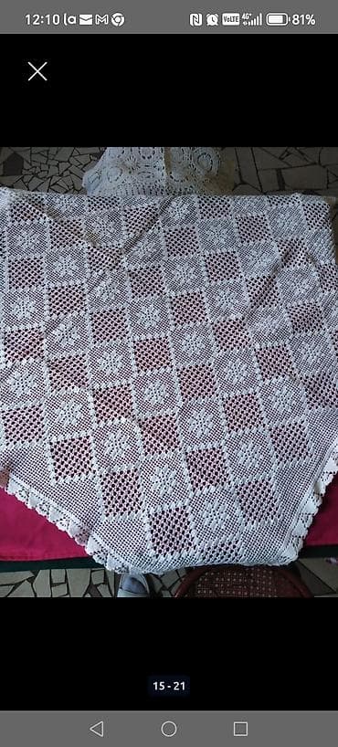 l profili cena: Ručno heklane bele milje/dekorativne čipkane prostirke - Materijal — 2