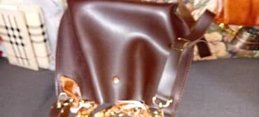 Torbe – set od 2 komada 1) Kamel kožna torba preko ramena - — 3