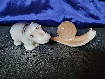 Kutije za odlaganje: Figure nove nilski konj i puz,porcelanske iz 70ih.god. Nove figure — 1