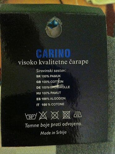 Men's Clothing: Čarape 37-41,sto posto pamuk. Proizvedene u Srbiji 100% pamuk. Jedan — 4