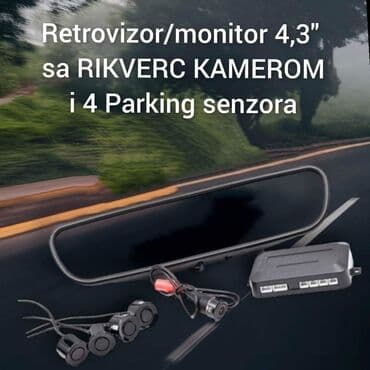 auto grejalice 12v: Retorvizor/monitor 4.3 inca+ + 4 senzora KT-RPS707 Retrovizor sa — 1