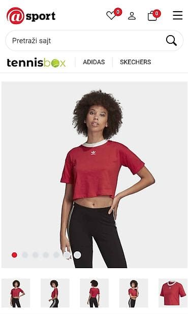 guess torbice cena: Ženska majica adidas CROP TOP - Kroj: kratka (crop), ravnog pada — 5