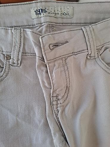 cipele sa platformom: Ženske pantalone/jeans – svetlosive boje - Brend: Classic Jeans — 2