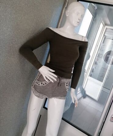 crop top c a: S (EU 36), Cotton, color - Green — 3