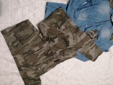 pantalone od vestacke koze: Nove Gina 38 Military Struk 38 Bokovi 49cm Dubina 20/34 Butine 24cm — 4