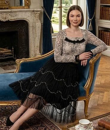 Elegantna ženska kombinacija – bluza i suknja - Bluza: svetla