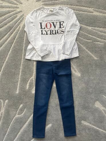 h m decija garderoba online: Zara, Komplet: Pantalone, Majica, 134-140 — 1