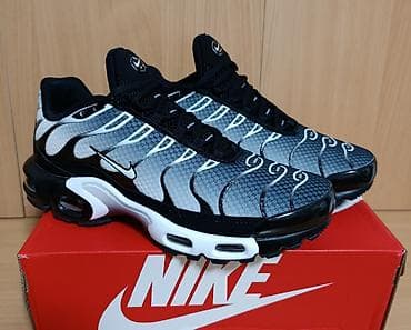 cipele svecane: Nike Air patike u atraktivnoj sivo-crno-beloj kombinaciji, sa — 3