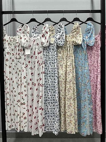 lv patike zenske: Romantična midi/maksi letnja haljina s cvetnim printom - Kroj: struk — 7