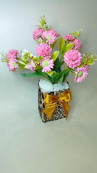 Prehrambeni proizvodi: Dekorativna aranžman- saksija sa veštačkim cvećem - Aranžman od — 6