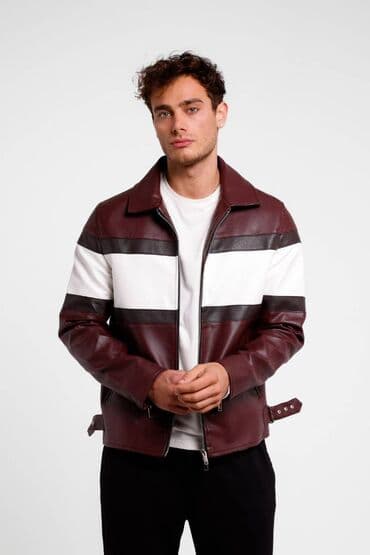 zimske bomber jakne: Kožna jakna Imitacija kože, 2XL, L, M, Zara, bоја - Bordo — 3