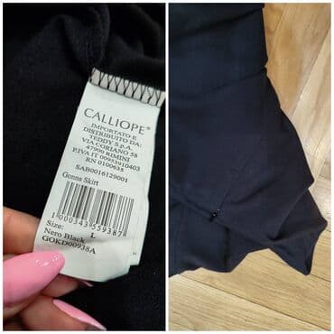 asimetricna suknja: L, Mini, bоја - Crna — 3