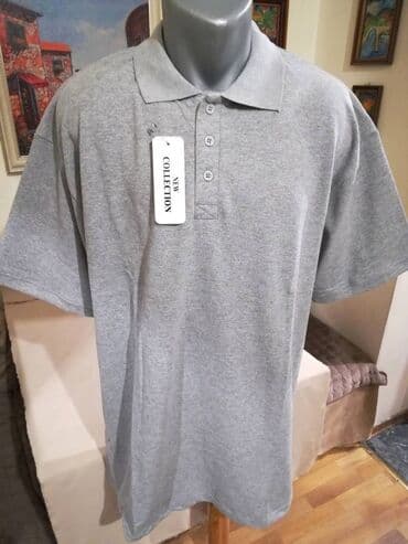 Majice: Nova muska pamucna majica sa kragnom Fashion 4XL. Vrlo dobra muska — 1