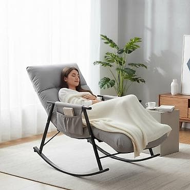 plasticne tarabice za terasu: Ergonomska ljuljaška-fotelja sa naslonom za noge - Dizajn za potpuno — 2