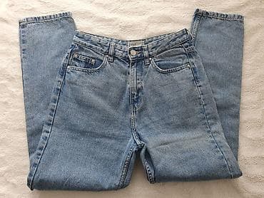 Sinsay mom fit farmerke 34. Skoro nove. Struk 34 cm, prepone 28.5 cm