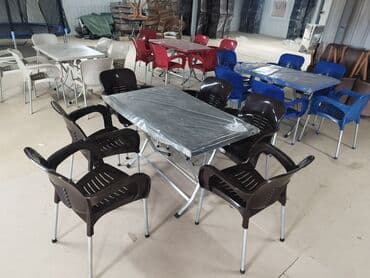 Baštenski nameštaj: Baštenska ganitura, Plastika, bоја - Šareno, Novo — 2