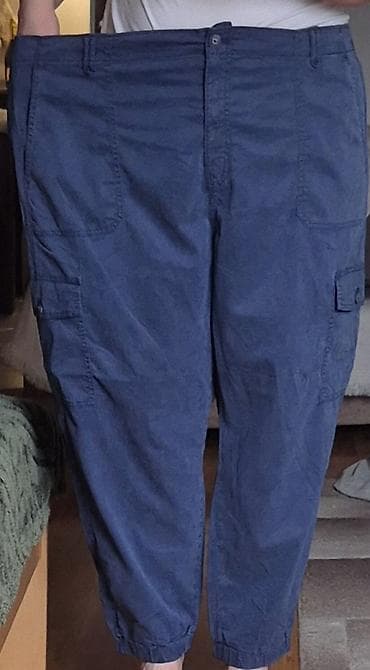 Muška odeća: Ženske cargo pantalone – tamnoplave 52 - Kroj: opušten kroj sa — 3