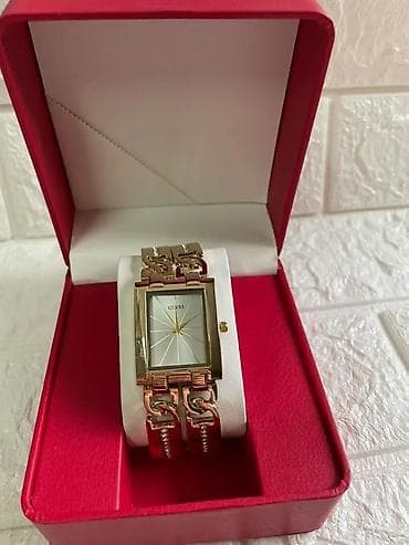 zenske torbe mona outlet: GUESS ženski ručni sat – pravougaono kućište i ukrasna narukvica sa — 3