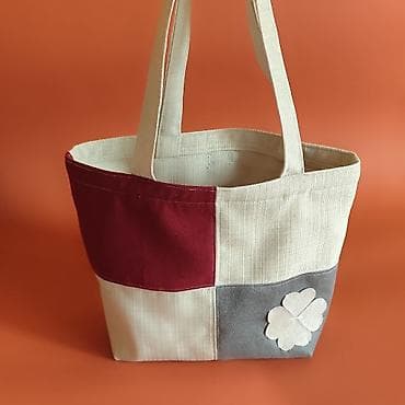 torbe od platna: Platnena tote torba – patchwork dizajn - Ručno šivena torba od — 2