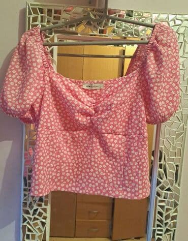 zara top na jedno rame: Lc Waikiki, M (EU 38), Floral, color - Pink — 2