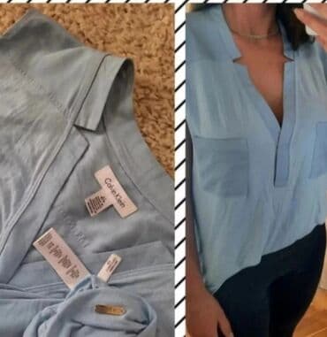 tunike od viskoze: Calvin Klein, M, Viskoza, Jednobojni, bоја - Svetloplava — 3