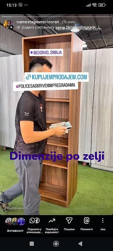 kupujemprodajem ormari i garderoberi: -Polica sa skrivenim pregradama se se moze izraditi od materijala kao — 10