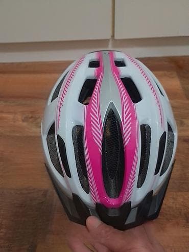 kupujem bicikle: Biciklistička kaciga S/M 54-59 – bela sa pink detaljima - Tip — 3