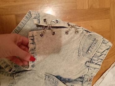 Ženska obuća: Denim šorts FB Sister – model sa lancima na stranicama - Brend: FB — 2