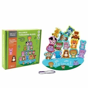 grncarski set: Igra balansiranja sa drvenim životinjama – IGRA BALANSIRANJA SA — 1