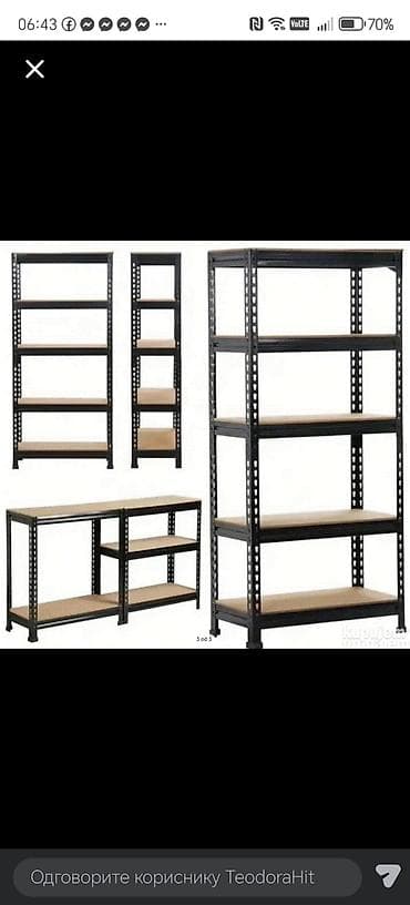 namestaj milutinovic: Metalna regalska polica za radionicu, garažu ili ostavu - Dimenzije — 3