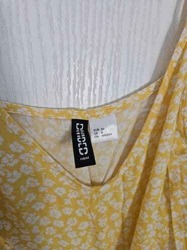 dzemper sa srcima: H&M, S (EU 36), Floral, color - Yellow — 3