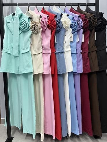 tommy prsluk: Elegantni ženski komplet – prsluk i pantalone širokih nogavica 3500 — 6